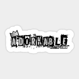 Adorkable Grunge Sticker